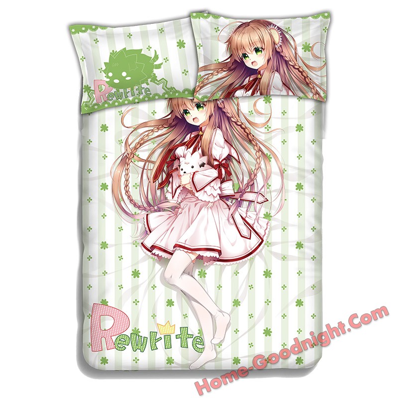 Kanbe Kotori-Rewrite Japanese Anime Bed Sheet Duvet Cover with Pillow Covers